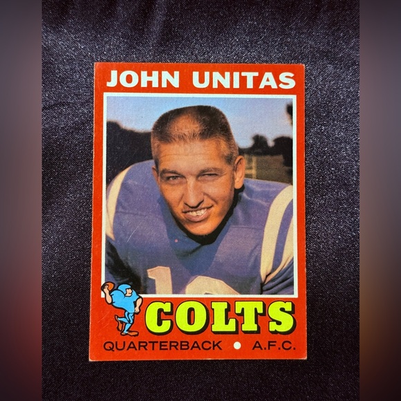 1971 Topps John Unitas #1 Football Card, HOF, Baltimore Colts, Ungraded - EX/MT - Picture 1 of 5